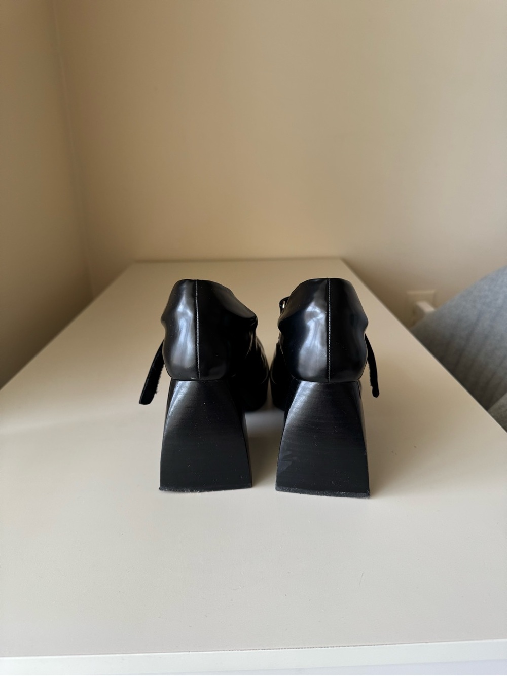 Jeffrey Campbell Reine Platform Mary Jane Pump - Black 6.5 - Picture 4 of 9